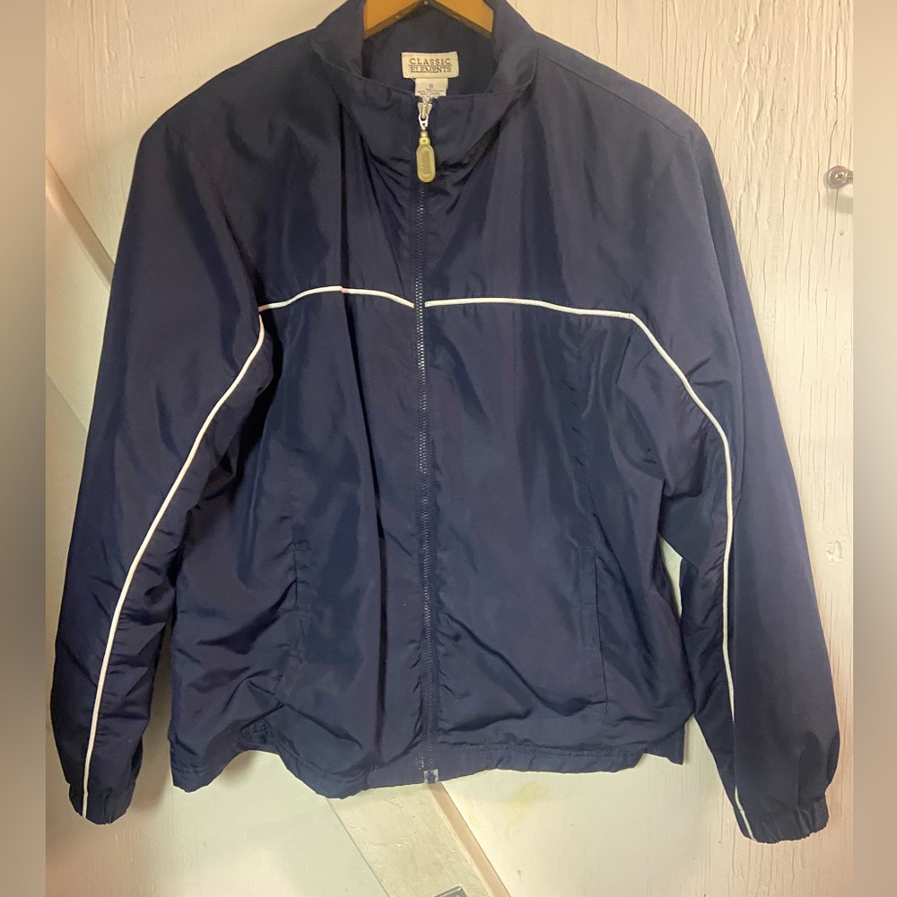 Classic Elements Navy Blue Lined Windbreaker Ligh… - image 4